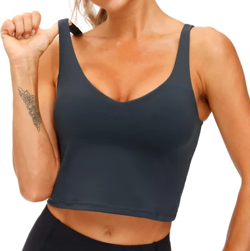 Vista 2 de THE GYM PEOPLE - Sostén deportivo para mujer, sin varillas, acolchado con soporte medio