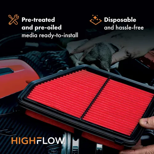 Vista 4 de HIGHFLOW PA4622X - Filtro de aire desechable de alto rendimiento para motor Compatible con Volkswagen Tiguan 2009-2017, Jetta 2008-2018, Passat