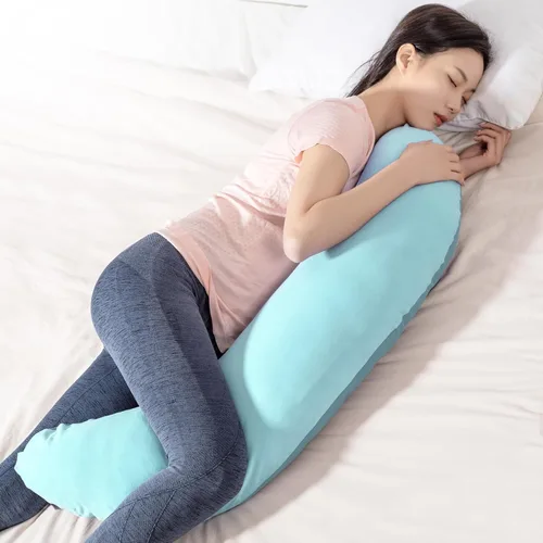 Vista 11 de BYRIVER Almohadas de embarazo en forma de C firmes para dormir, soporte para la barriga, cadera, pierna y rodilla, almohada corporal para dormir