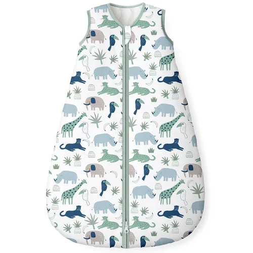 Vista 26 de Yoofoss Saco de dormir para bebé de 0 a 6 meses, manta para bebés 100% algodón orgánico, cremallera de 2 vías, TOG 0.5, saco de dormir para niños