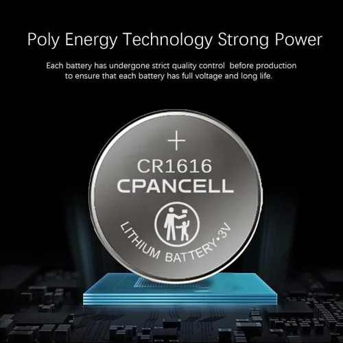Vista 3 de CPANCELL Baterías de litio CR1616 3V Batería de alta capacidad (5 unidades)