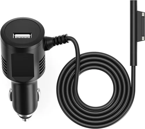 Surface Pro Cargador de coche 15V2.58A Surface Car Adapter para Microsoft Surface Pro 3/Pro 4/Pro 5/Pro 6/Pro 7/Pro X Tablet, Surface Book, Surface