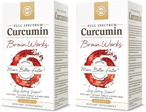 Vista 9 de Solgar Full Spectrum Curcumin Brain Works, 90 Licaps - Apoya la recuperación de memoria, enfoque, función cognitiva, soporte antioxidante