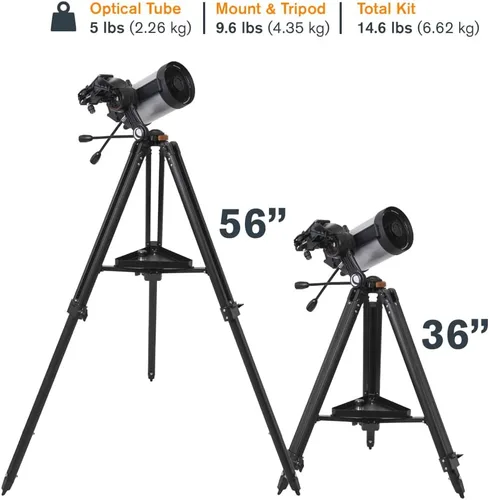 Vista 9 de Celestron StarSense Explorer DX 5-pulgadas Telescopio Habilitado para Aplicaciones – 130mm Schmidt-Cassegrain con Base para Smartphone y Aplicación