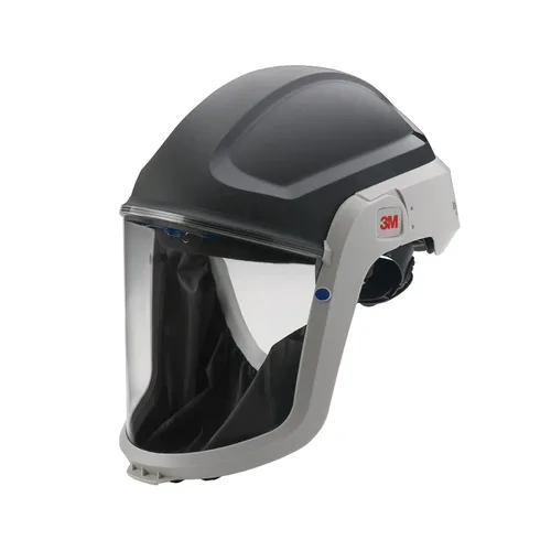 3M PAPR, Casco Respirador Versaflo M-307, Para Respirador de Purificación de Aire, Visor de Policarbonato Premium con Recubrimiento y Sello Facial