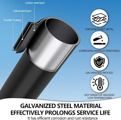 Vista 5 de Poste de luz de calle de 16 pies de alto, accesorio de poste de lámpara de calle solar, lámpara de calle ajustable de metal resistente para luces al