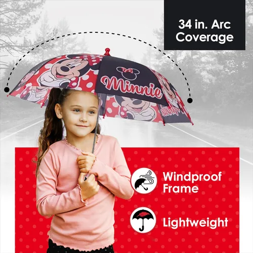Vista 9 de Disney Paraguas para niños, Frozen/Princesa/Minnie Mouse para niños pequeños y niñas de 3 a 6 años
