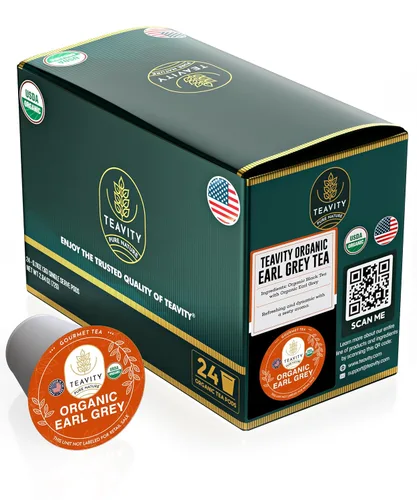 Vista 35 de Teavity - Cápsulas de té orgánico de manzanilla para Keurig - Cápsulas de té descafeinado - Manzanilla agradable (36 cápsulas de té)