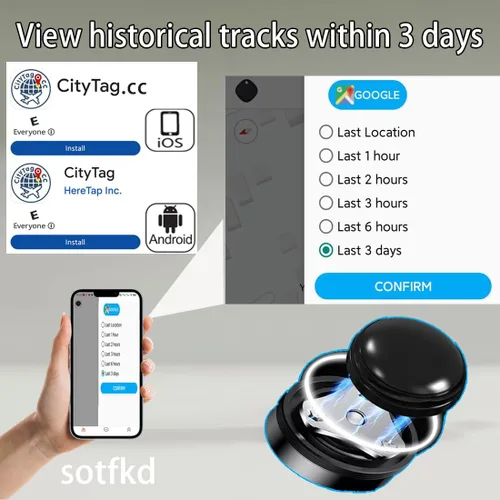 Vista 3 de Rastreador GPS para vehículos, dispositivo de seguimiento para vehículos, dispositivo de seguimiento de automóviles Android e iOS universal Sin