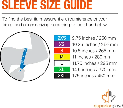 Vista 6 de Manga resistente al corte, Stay Cool gris de TenActiv sin agujero para el pulgar, longitud de 18
