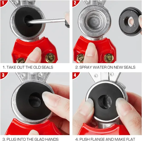 Vista 4 de SEHNSUCHT Glad - Manijas de mano con asas de extensión, Air Glad Hand para semircamiones, remolques y tractores, empuñaduras Glad con sellos