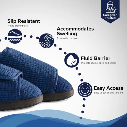 Vista 4 de Silverts Diabetic Slippers for Women Extra-Wide Non-Slip Comfortable Shoes for Elderly, Swelling, Sensitive Feet