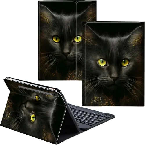 Vista 20 de Funda para Samsung Galaxy Tab S6 Lite 2022/2020 Teclado inalámbrico desmontable y cubierta de soporte de piel sintética Funda protectora