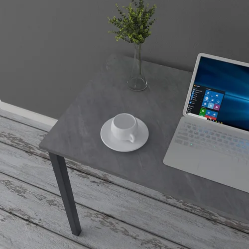 Vista 212 de DlandHome Escritorio pequeño para computadora de 31.5 pulgadas, mesa de escritura para espacios pequeños, mesa de estudio, escritorio para Negro