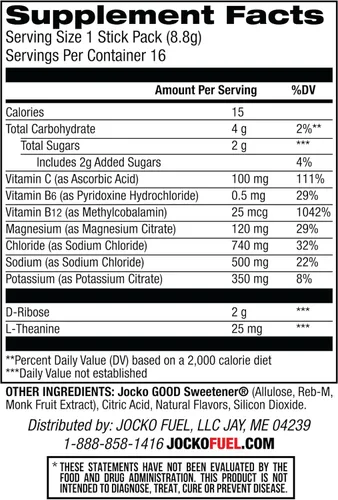 Vista 7 de Jocko Fuel Hydrate Electrolytes Powder Packets Bundle (Fruit Punch + Island Orange) - Paquetes amplificadores de hidratación para recuperación