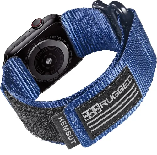 Vista 11 de Hemsut Compatible con Correa de Apple Watch, Correa Deportiva de Nylon Super Resistente con Diseño de Bucle Tejido para iWatch