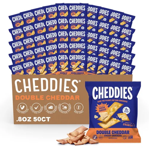 Vista 18 de Cheddies, Galletas de queso cheddar 100% naturales con proteína, queso cheddar, 4.2 onzas, 6g de proteína, bajas en carbohidratos