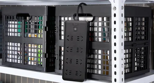 Vista 6 de Eslite Paquete de 3 Cajas de Almacenamiento de Plástico Plegables, Cajas Plegables para Almacenamiento, 16L (Negro)