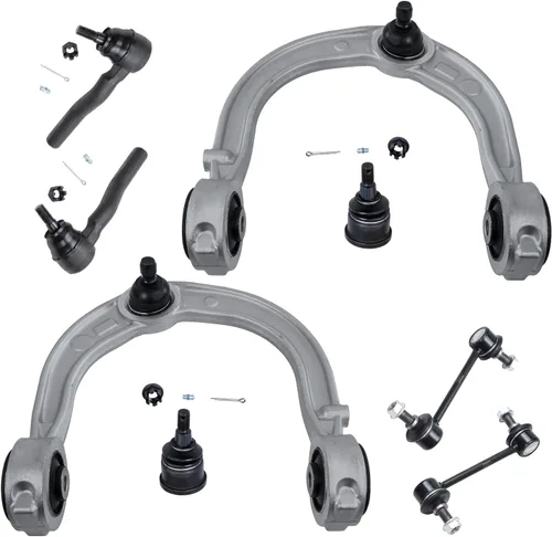 Vista 428 de Detroit Axle - Kit de brazos de control delanteros 2WD de 8 piezas para Ford F-150 Lincoln Mark LT 05-08, 4 brazos de control superior e inferior