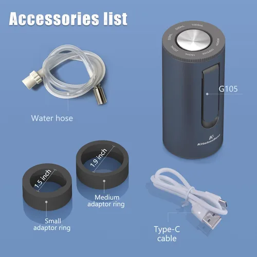Vista 9 de KitchenBoss - Dispensador universal de botella de agua de 5 galones: bomba automática plegable para botella de agua, bomba de agua potable eléctrica