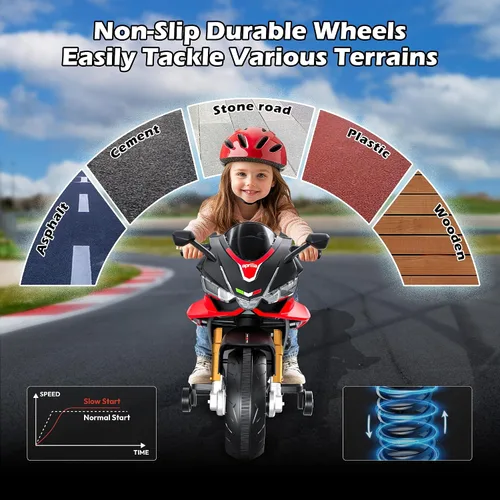 Vista 7 de Motocicleta para niños, motocicleta Aprilia RSV4 con licencia de Negro