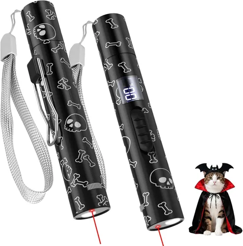 Vista 10 de Waputne Juguete para gatos de interior, juguetes recargables por USB con 7 patrones ajustables, juguetes interactivos de persecución para gatos