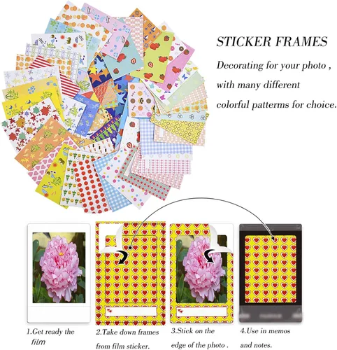 Vista 3 de Sunmns Kit de accesorios compatible con cámara instantánea Fujifilm Instax Mini 12 11 9 8 90 70, incluye álbum, calcomanías de película, marcos