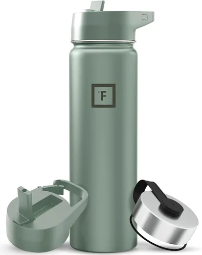 Vista 40 de IRON °FLASK Frasco de hidratación para acampar y senderismo con boquilla, botella de agua deportiva de acero inoxidable con aislamiento de boca