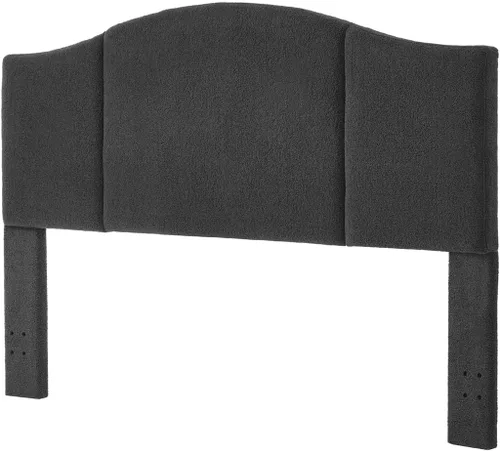 Vista 57 de 24KF Cabecera tapizada de tela de peluche suave, cabecera moderna con borde superior ondulado tamaño California King, 6033-K-Gris