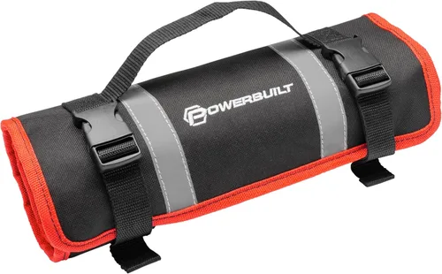 Vista 2 de Powerbuilt Kit de herramientas para motocicleta de 100 piezas con estuche enrollable, carretera, llaves de viaje, trinquete, dados - 643028ECE