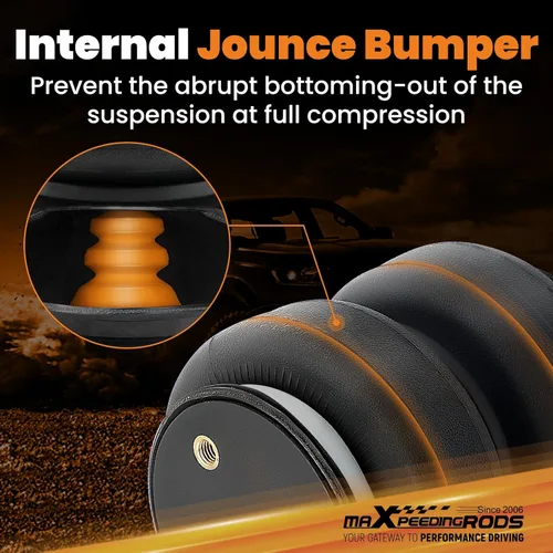 Vista 2 de maXpeedingrods Bolsa de suspensión de aire de repuesto 2500lb con amortiguador interno para GMC Silverado Sierra 1500 para Ford