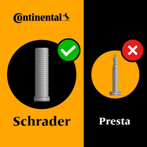 Vista 4 de Continental Tour 28 - Válvula Schrader de 1.575 in (700x32-47), paquete de 2 con palancas