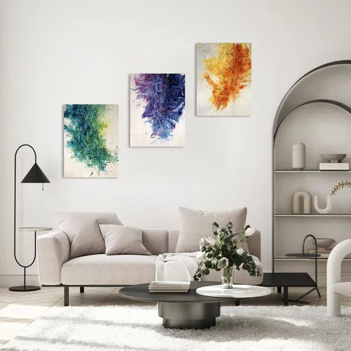 Vista 4 de Paneles Acústicos Arte de Pared que Absorbe Sonido, 16"X12" Paneles de Pared Acústicos Arte, 3Pcs Paneles de Pared Insonorizados Autoadhesivos, Tinta