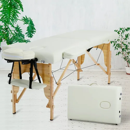 Vista 8 de Cama de masaje portátil para masajes, cama de spa, cama profesional de pestañas de 73 pulgadas, ajustable, 2 mesas de tratamiento plegables
