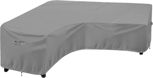 Vista 22 de OutdoorLines Funda modular impermeable para patio al aire libre, resistente a los rayos UV y al viento, fundas para muebles de patio en forma de L