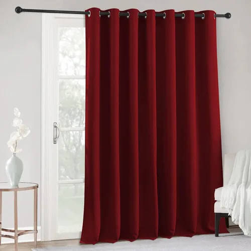 Vista 100 de RYB HOME Cortinas portátiles para puerta con privacidad, cortinas opacas y aislantes térmicas para dormitorio, armario, sala de estar, comedor Beige