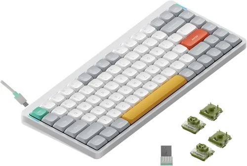 Vista 14 de NuPhy Air75 V2 Teclado mecánico portátil 75% de bajo perfil, teclado inalámbrico, compatible con teclados Bluetooth Bluetooth/2.4G/USB-C RGB