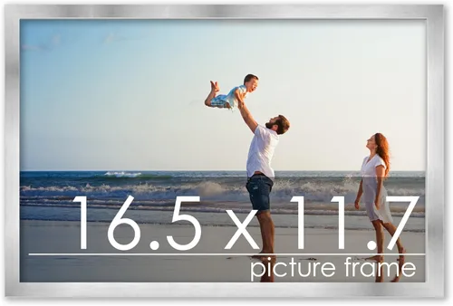 Vista 25 de Marco de madera de peltre plateado de 3 x 4 pulgadas, acrílico UV, respaldo de tablero de espuma y accesorios para colgar, marco de 3 x 4 pulgadas