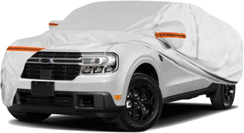 Vista 11 de TUCAREST - Funda de auto completa de 6 capas de alta calidad, diseño de cremallera de carcasa dura, impermeable, resistente a la intemperie