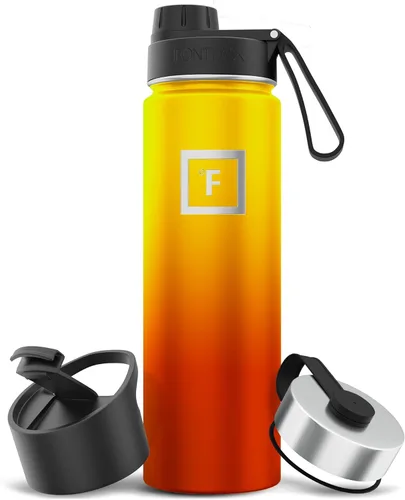 Vista 30 de IRON °FLASK Frasco de hidratación para acampar y senderismo con boquilla, botella de agua deportiva de acero inoxidable con aislamiento de boca