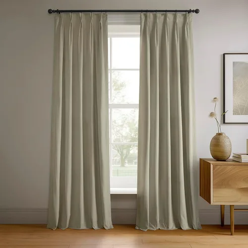 Vista 15 de HPD Half Price Drapes Cortinas Opacas de Terciopelo - 84 Pulgadas de Largo 1 Panel Cortina Opaca Signature Plisada para Sala de Estar y Dormitorio