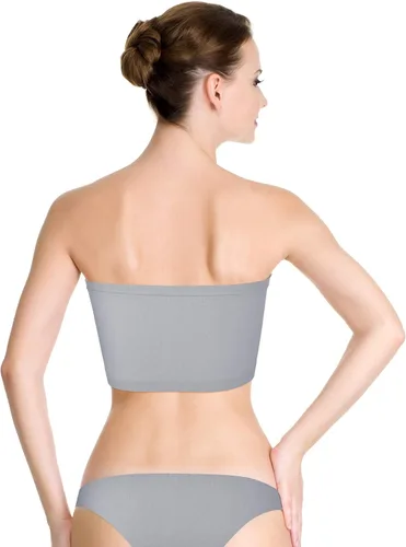 Vista 6 de Sujetador bandeau para mujer, sin tirantes, sin costuras, bandeau, sin relleno, elástico