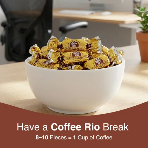 Vista 7 de Coffee Rio - Caramelos de café tostado original, bolsa de pie (9 onzas), caramelos duros envueltos individualmente con crema láctea fresca