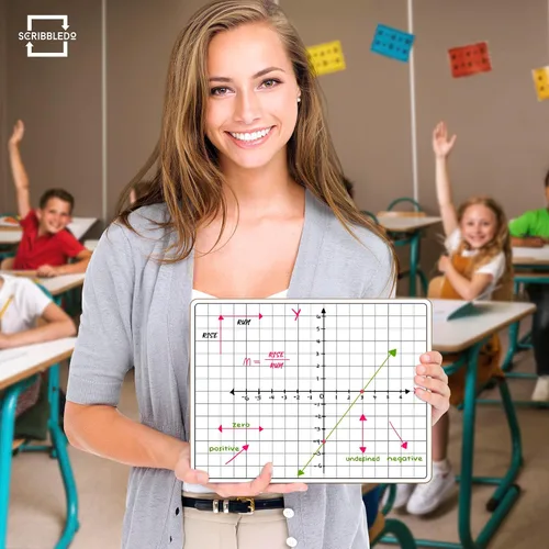 Vista 2 de SCRIBBLEDO - Pizarra grande de borrado en seco de 11 x 14 pulgadas, doble cara Easy-to-See 0.75-Inch Grid Larger Cells, Masonite Hardboard, Smooth