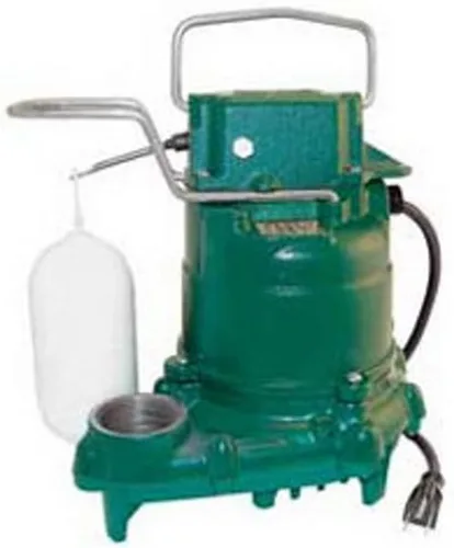 Vista 4 de Zoeller Bomba de sumidero sumergible M57 Mighty-Mate - Hierro fundido de 3/10 HP - Cable de 9 ′ - Flotador vertical - Descarga de 1.5 ″ - Probado