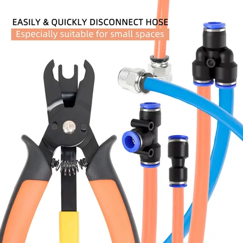 Vista 2 de PLATATO Accesorios de empuje para conectar Desconexión Pinza Herramienta para quitar accesorios neumáticos de empuje de 1/4”, 5/16” (6mm, 8mm)