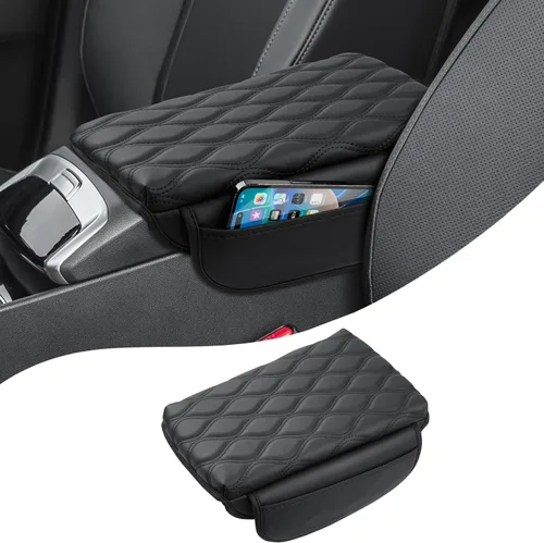 Vista 13 de Autorder Funda de consola central para Hyundai Tucson 2016-2019 2020 2021, accesorios de fibra de carbono, funda impermeable antiarañazos