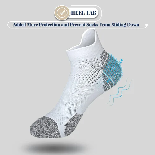 Vista 5 de Aimerday Calcetines atléticos de compresión para mujer calcetines de compresión para correr paquete de 5 calcetines de corte bajo con pestañas suaves
