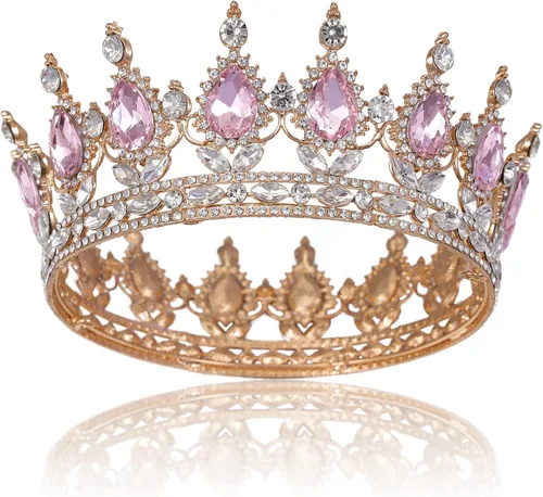 Coronas y tiaras de princesa para niñas pequeñas, corona de princesa de cristal, cumpleaños, graduación, fiesta de disfraces, coronas de diamantes