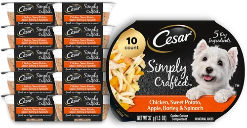 Vista 10 de Cesar, comida húmeda para perros de fabricación simple, 37 g. Empaque de 10 unidades.